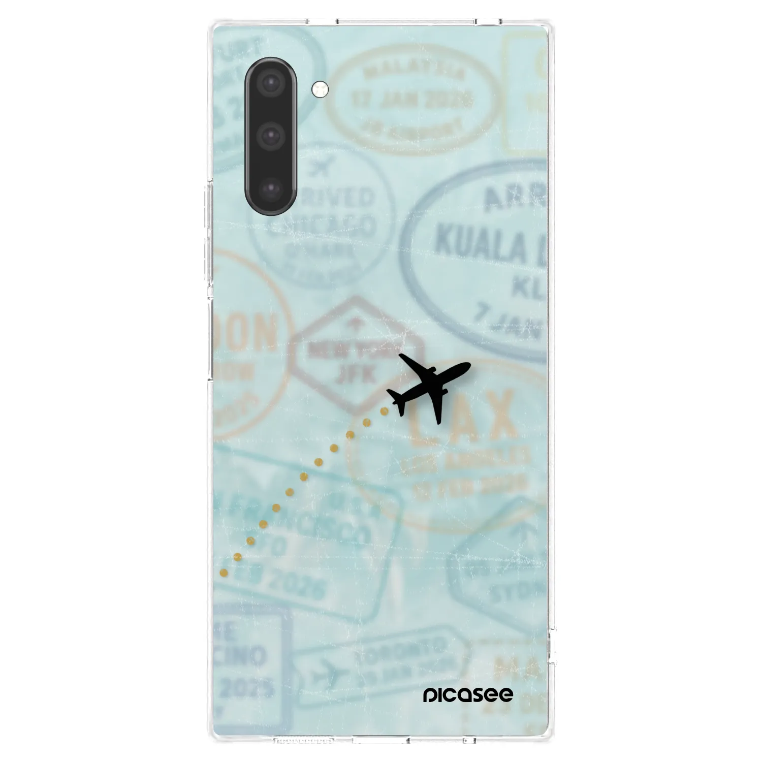Picasee silikonowe przeźroczyste etui na Samsung Galaxy Note 10 N970F - FLIGHT PATH