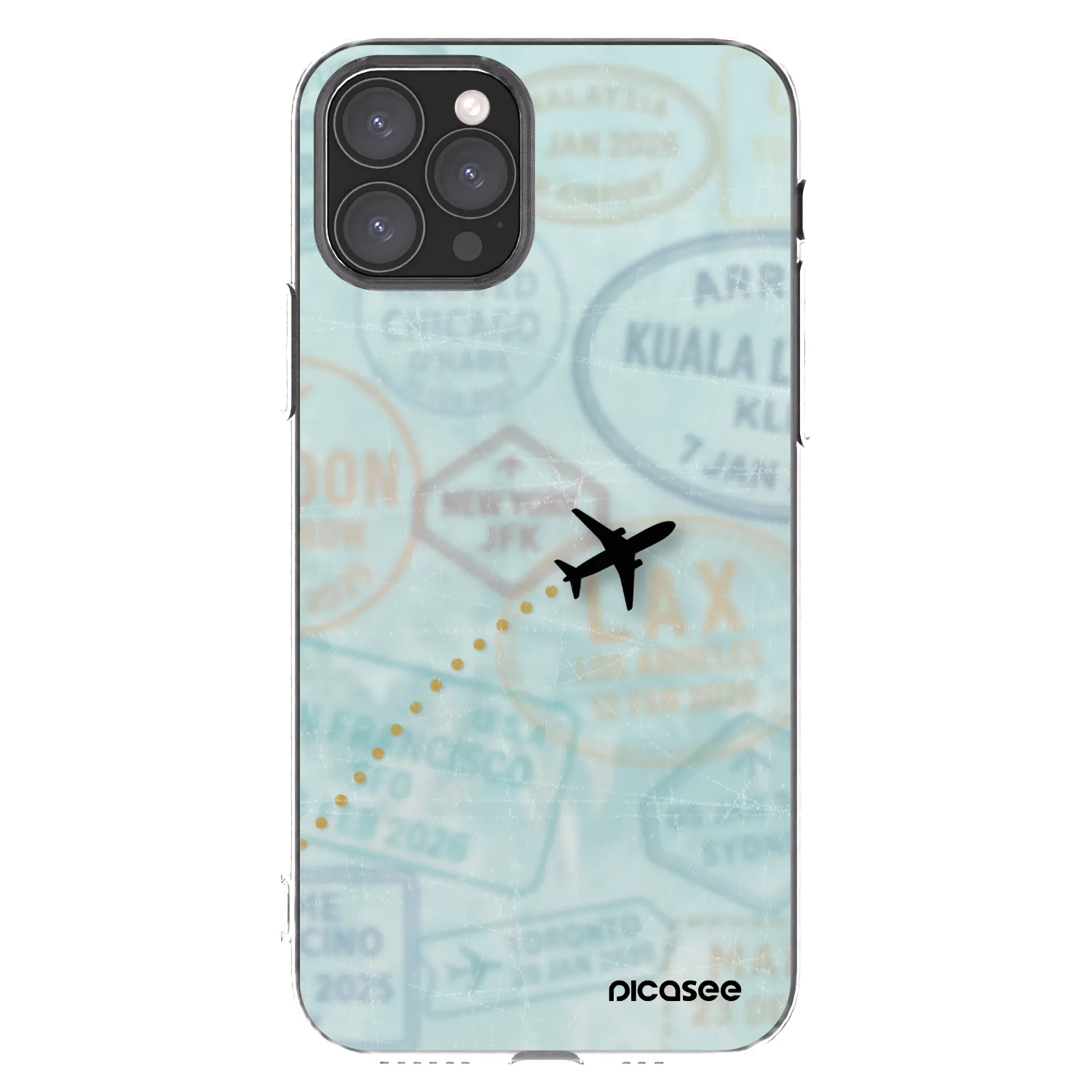 Picasee silikonowe przeźroczyste etui na Apple iPhone 11 Pro - FLIGHT PATH