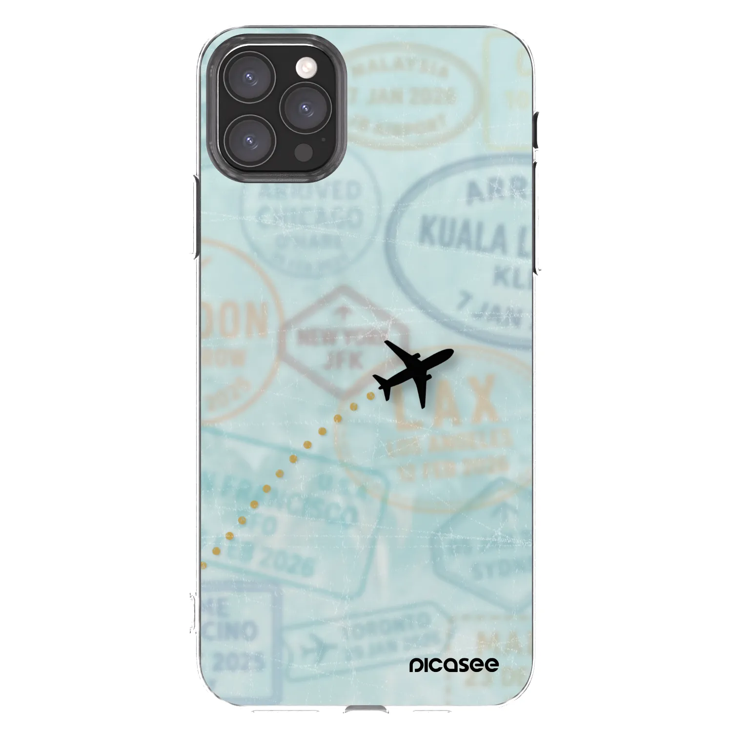 Picasee silikonowe przeźroczyste etui na Apple iPhone 11 Pro Max - FLIGHT PATH