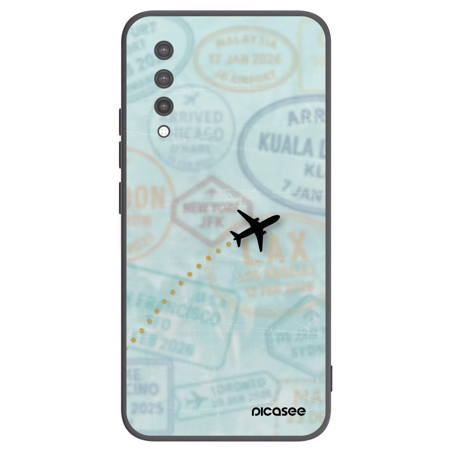 Picasee silikonowe czarne etui na Xiaomi Mi 9 Lite - FLIGHT PATH