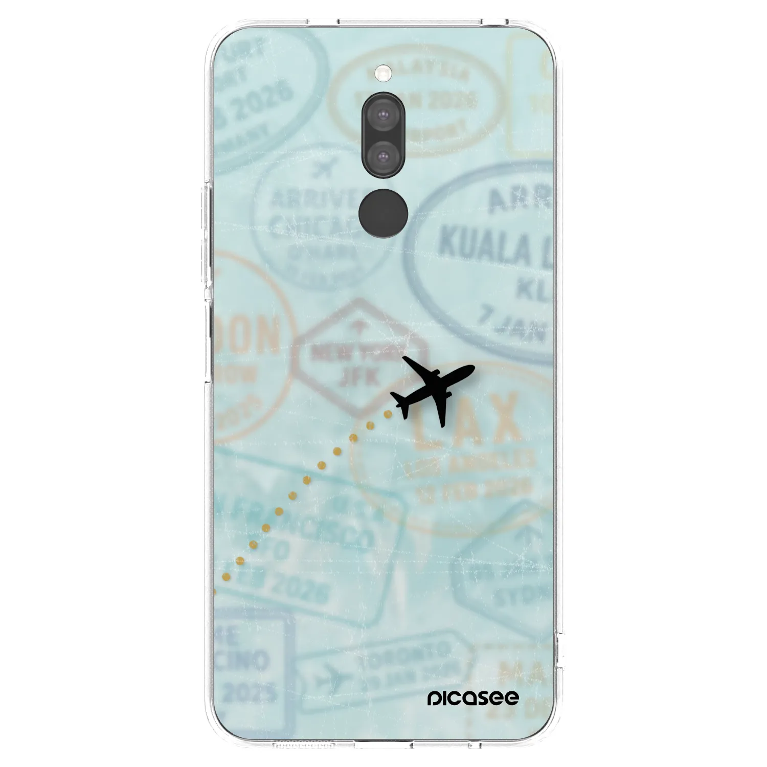 Picasee silikonowe przeźroczyste etui na Xiaomi Redmi 8 - FLIGHT PATH