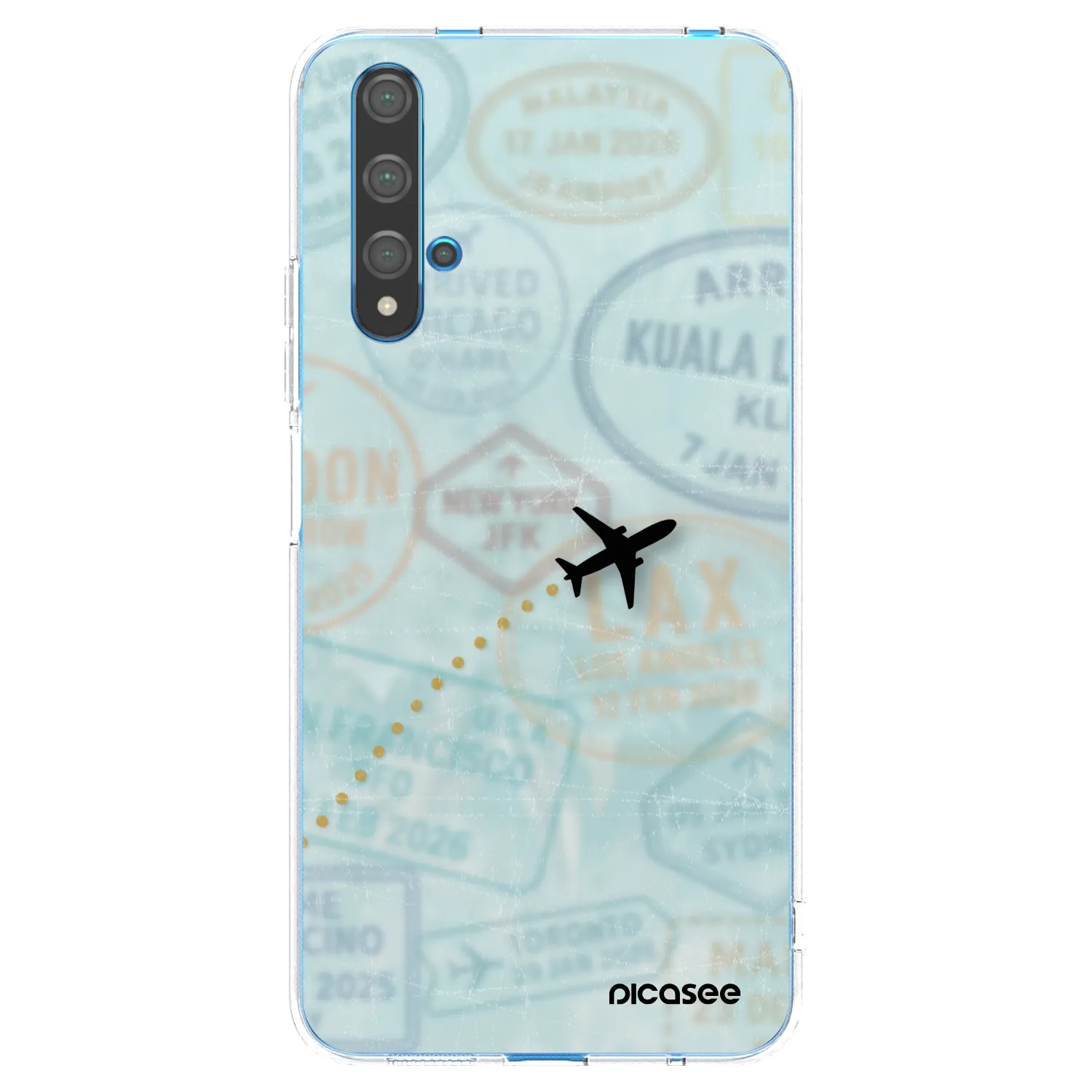 Picasee silikonowe przeźroczyste etui na Huawei Nova 5T - FLIGHT PATH