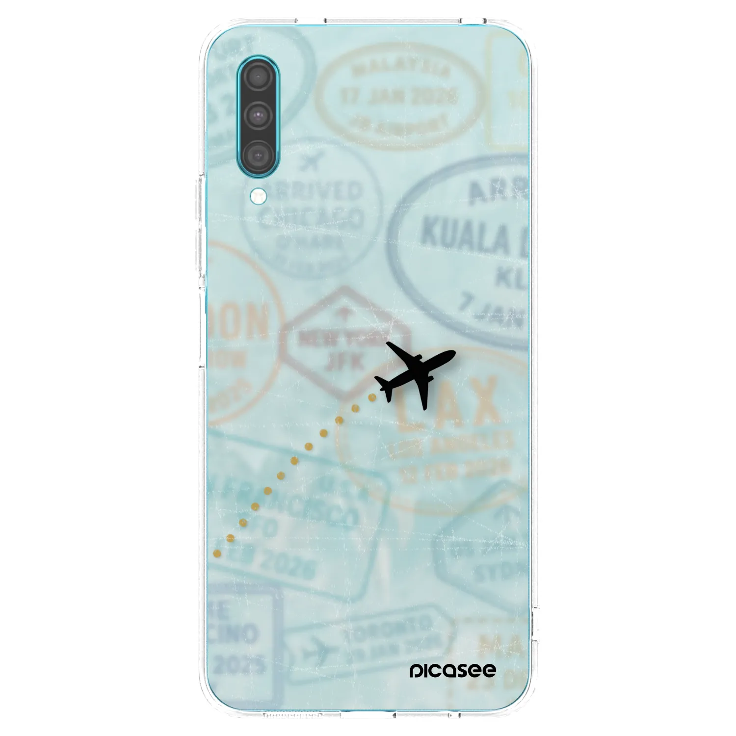 Picasee silikonowe przeźroczyste etui na Samsung Galaxy A30s A307F - FLIGHT PATH