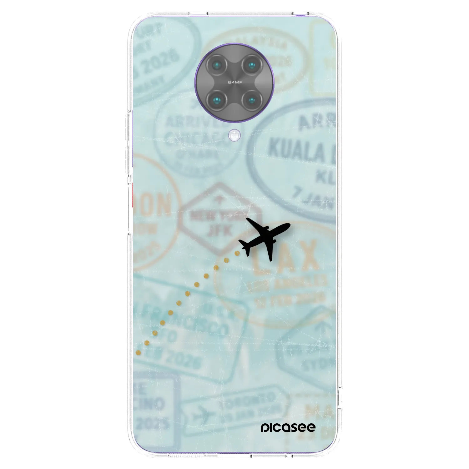 Picasee silikonowe przeźroczyste etui na Xiaomi Poco F2 Pro - FLIGHT PATH