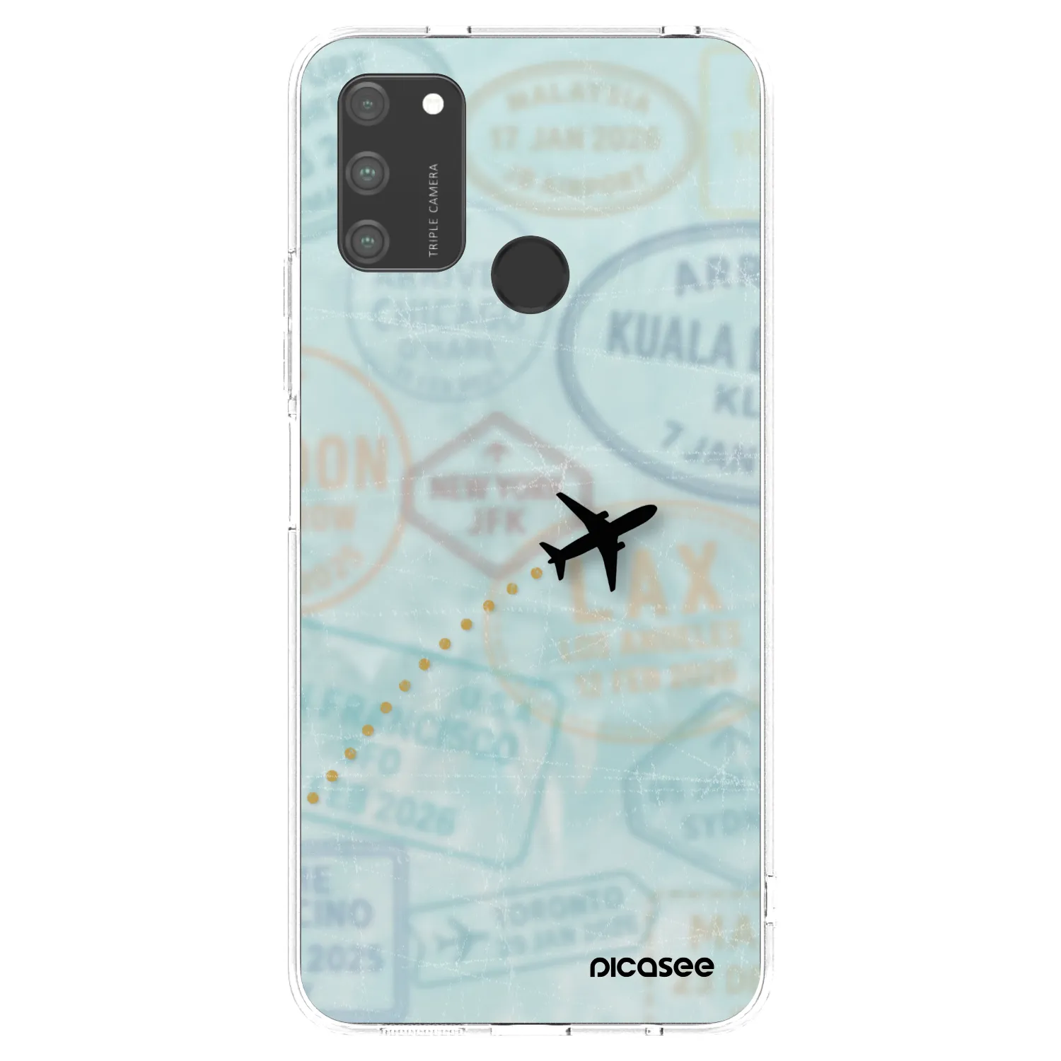 Picasee silikonowe przeźroczyste etui na Honor 9A - FLIGHT PATH