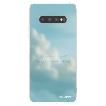 Picasee silikonowe przeźroczyste etui na Samsung Galaxy S10 Plus G975 - CHASiNG LIGHT