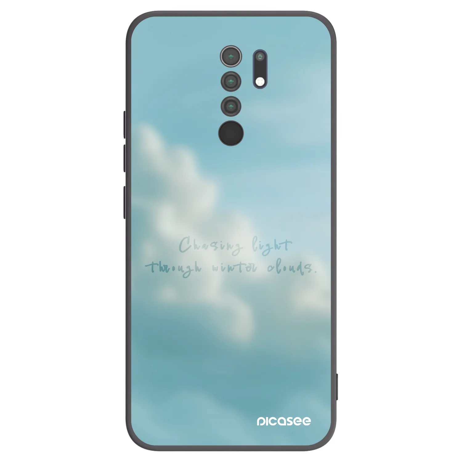 Picasee silikonowe czarne etui na Xiaomi Redmi 9 - CHASiNG LIGHT