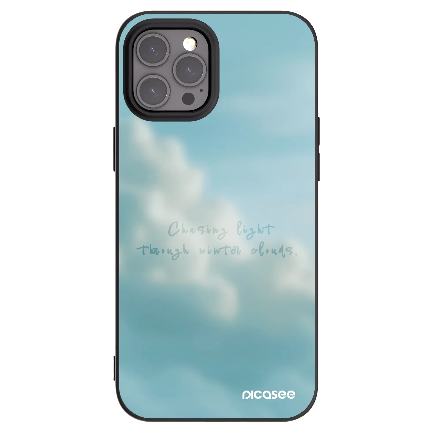 Picasee silikonowe czarne etui na Apple iPhone 12 Pro Max - CHASiNG LIGHT