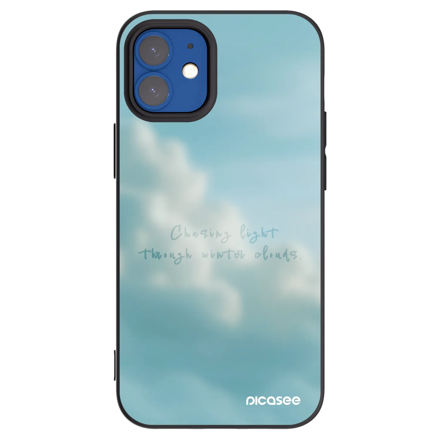 Picasee silikonowe czarne etui na Apple iPhone 12 mini - CHASiNG LIGHT