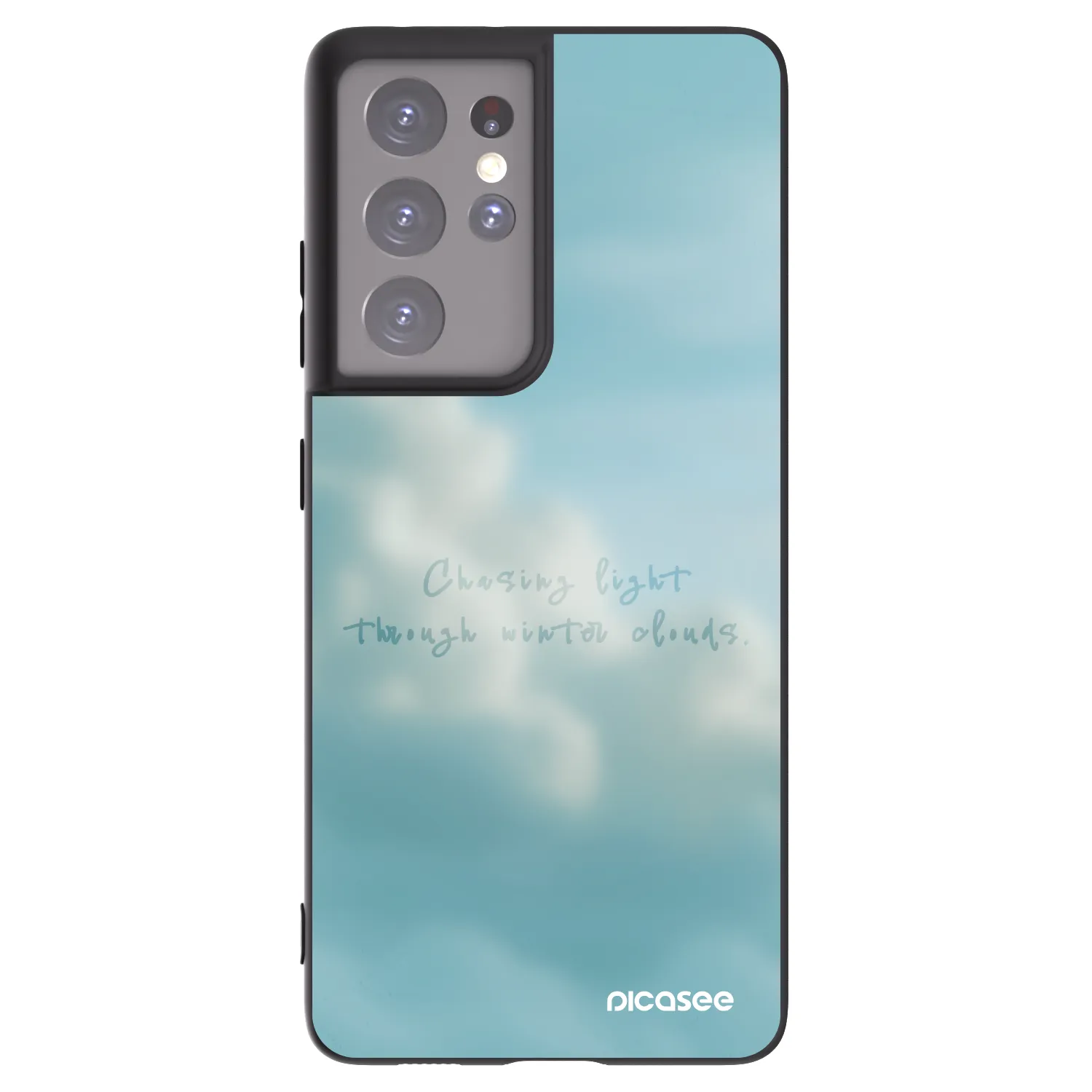 Picasee silikonowe czarne etui na Samsung Galaxy S21 Ultra 5G G998B - CHASiNG LIGHT