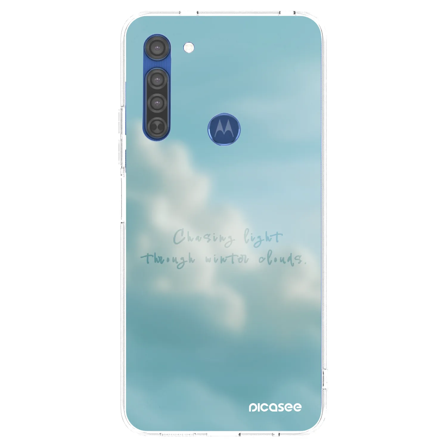 Picasee silikonowe przeźroczyste etui na Motorola Moto G8 - CHASiNG LIGHT