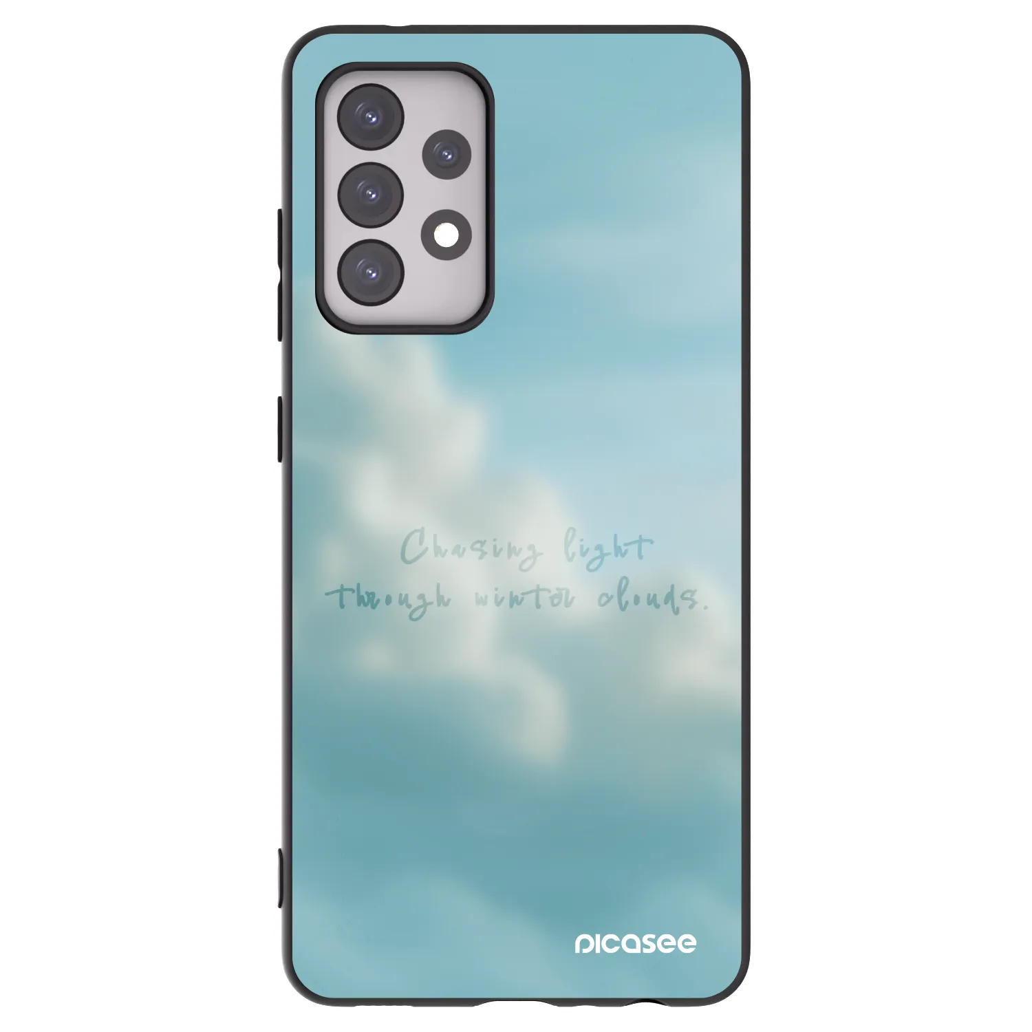 Picasee silikonowe czarne etui na Samsung Galaxy A52 5G A525F - CHASiNG LIGHT