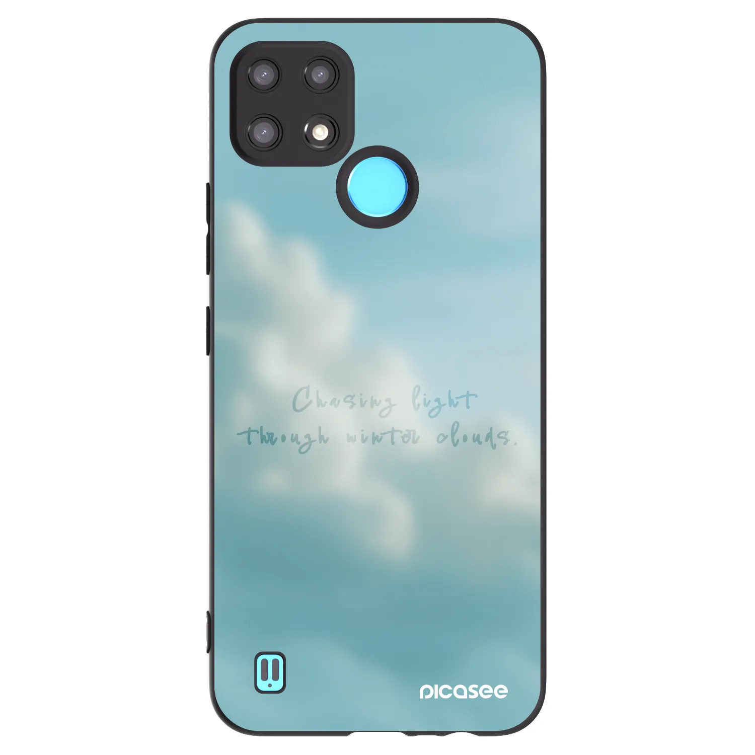 Picasee silikonowe czarne etui na Realme C21 - CHASiNG LIGHT