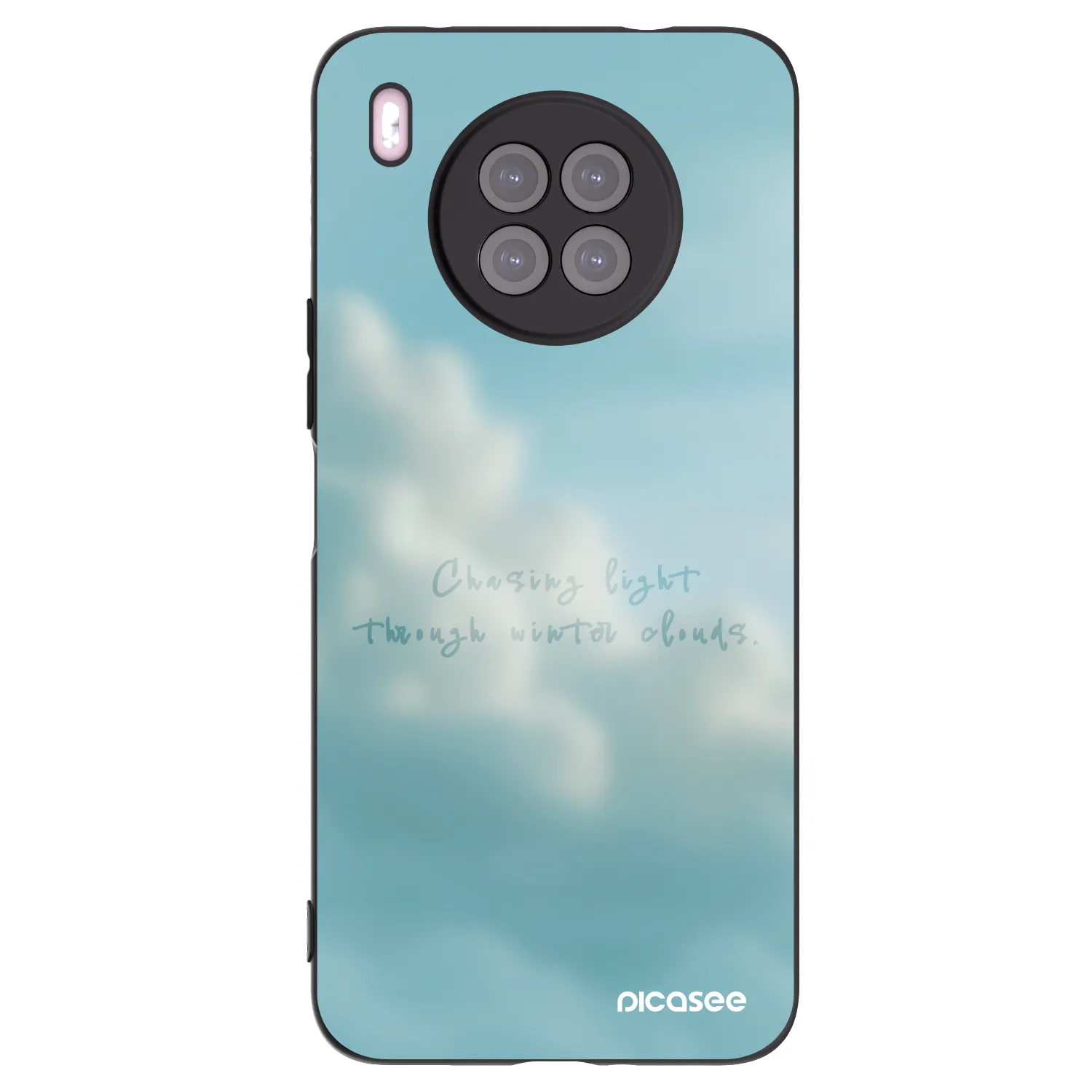 Picasee silikonowe czarne etui na Huawei Nova 8i - CHASiNG LIGHT