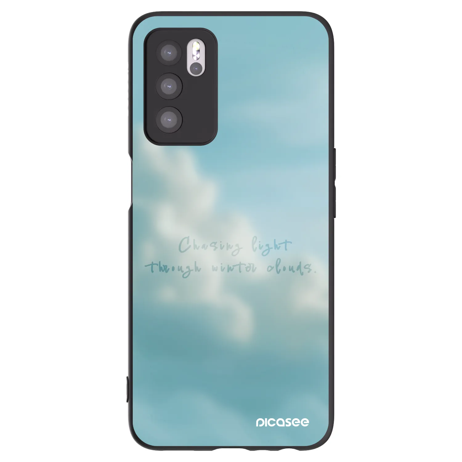 Picasee silikonowe czarne etui na OPPO A16 - CHASiNG LIGHT