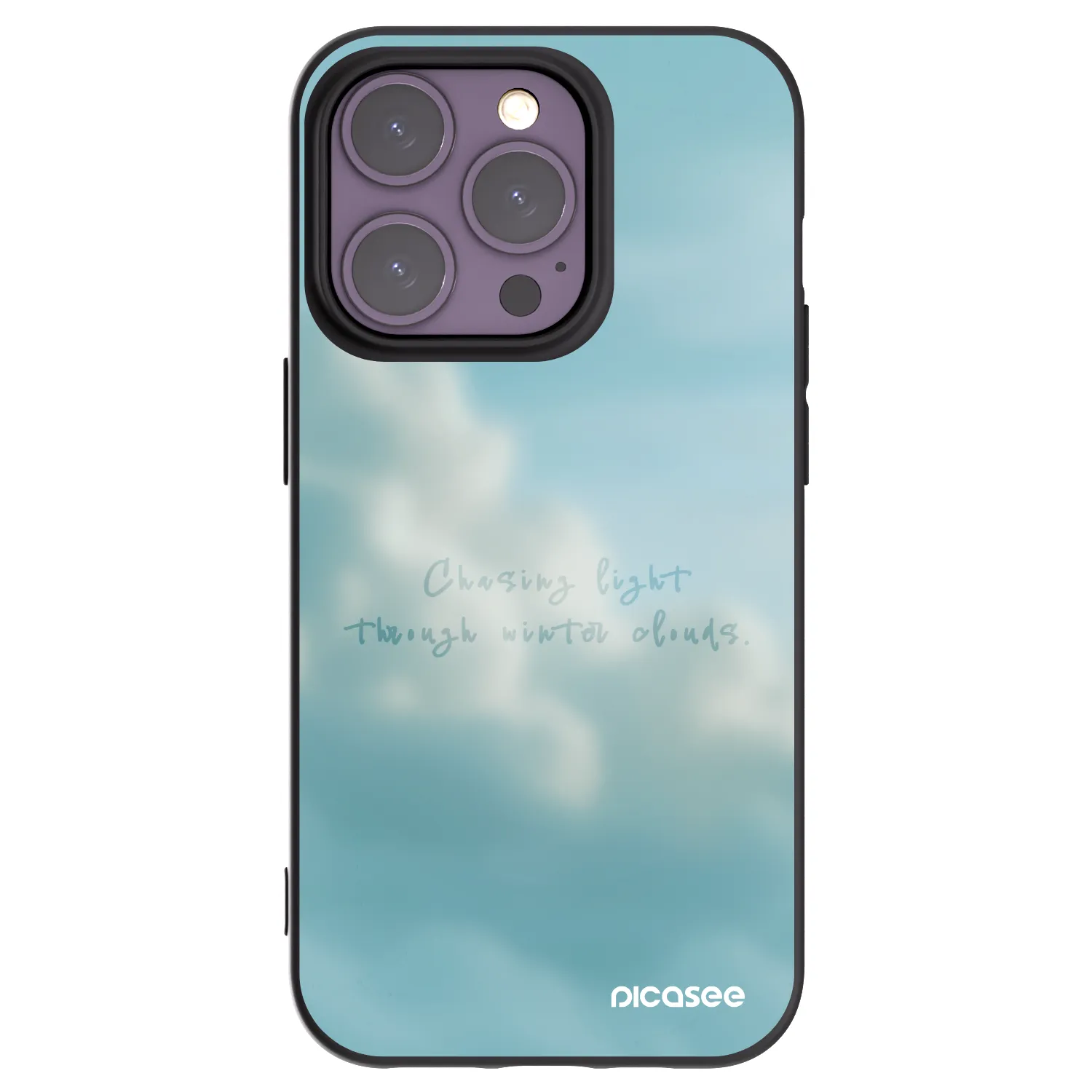 Picasee silikonowe czarne etui na Apple iPhone 14 Pro - CHASiNG LIGHT