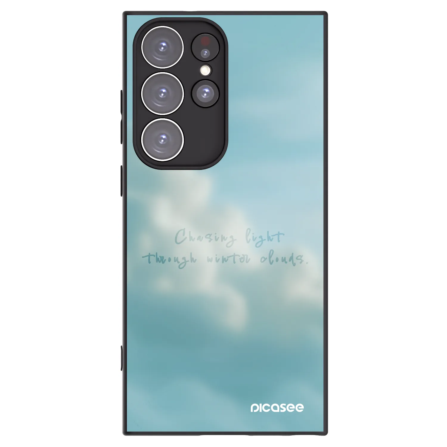 Picasee silikonowe czarne etui na Samsung Galaxy S23 Ultra 5G - CHASiNG LIGHT