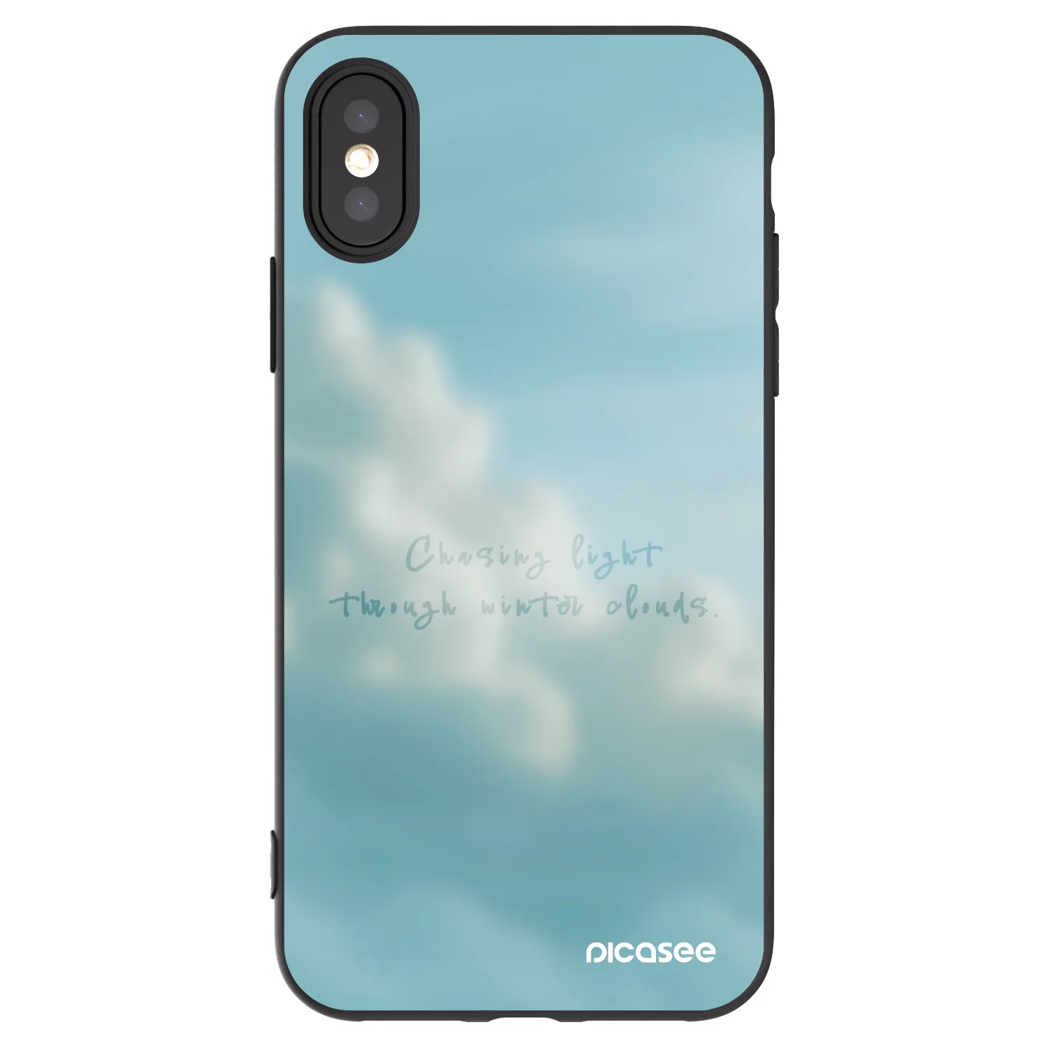 Picasee silikonowe czarne etui na Apple iPhone X/XS - CHASiNG LIGHT