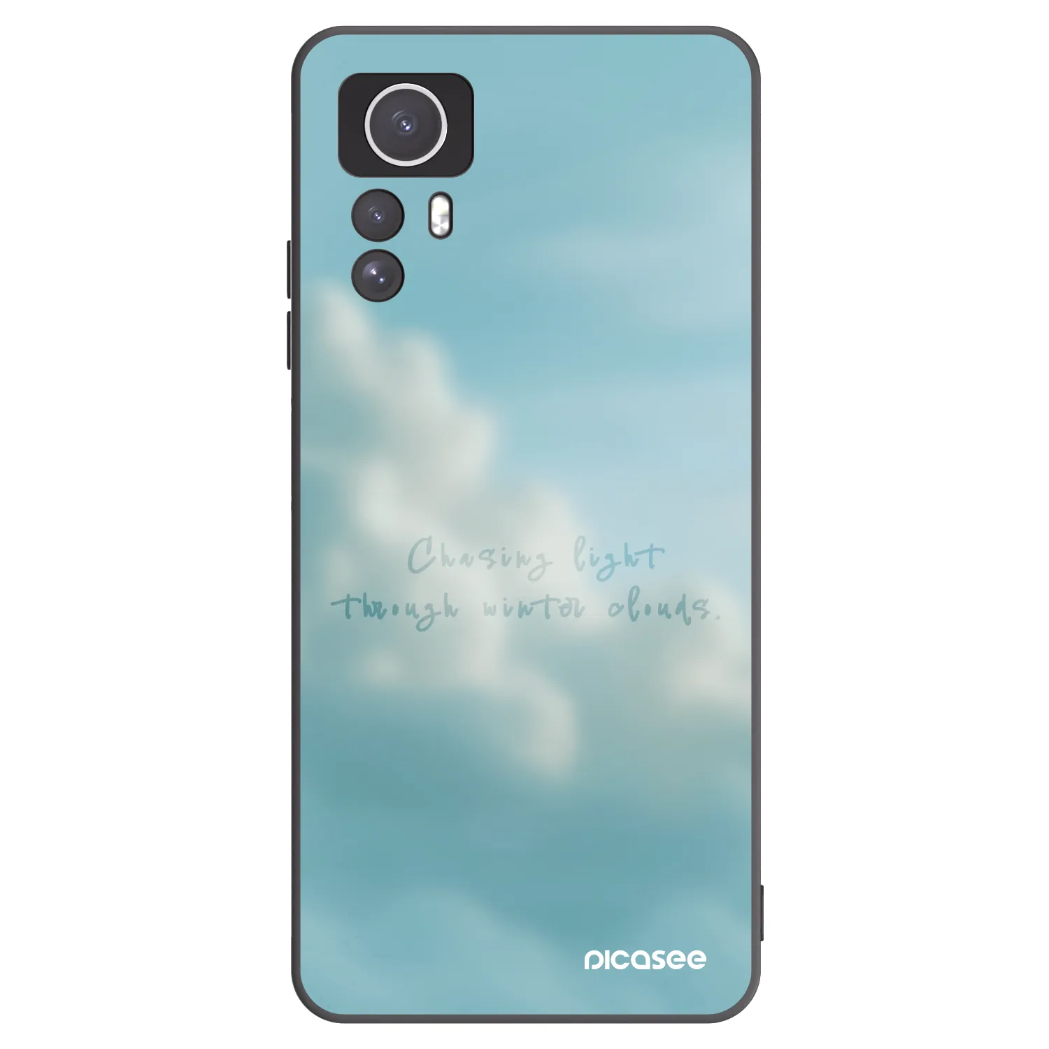Picasee silikonowe czarne etui na Xiaomi Redmi Note 12S - CHASiNG LIGHT
