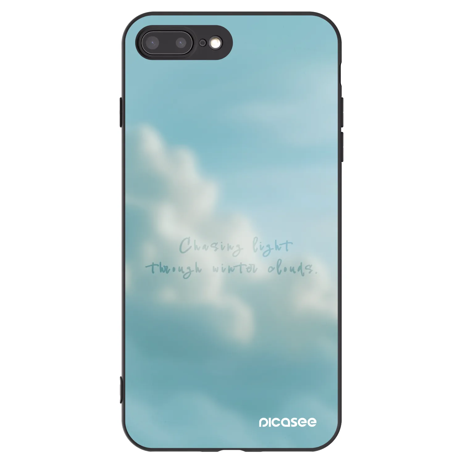 Picasee silikonowe czarne etui na Apple iPhone 8 Plus - CHASiNG LIGHT