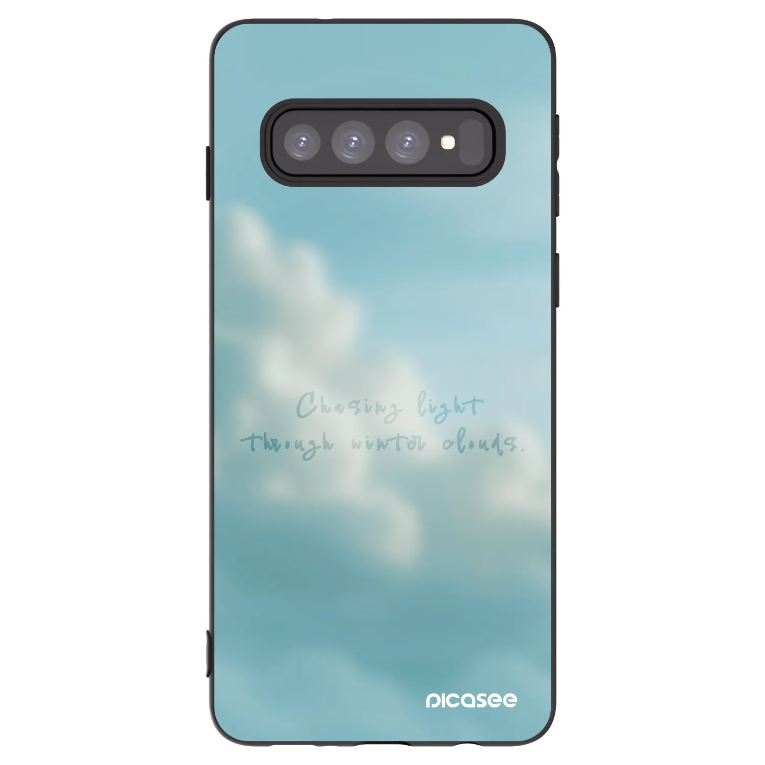 Picasee silikonowe czarne etui na Samsung Galaxy S10 G973 - CHASiNG LIGHT