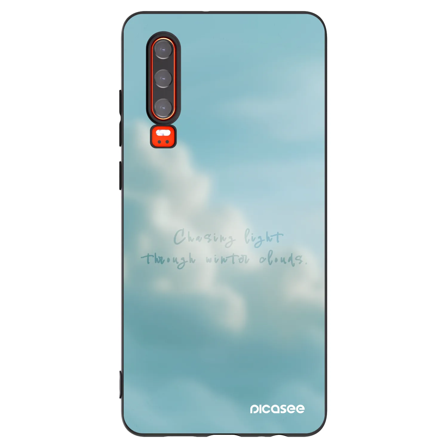 Picasee silikonowe czarne etui na Huawei P30 - CHASiNG LIGHT