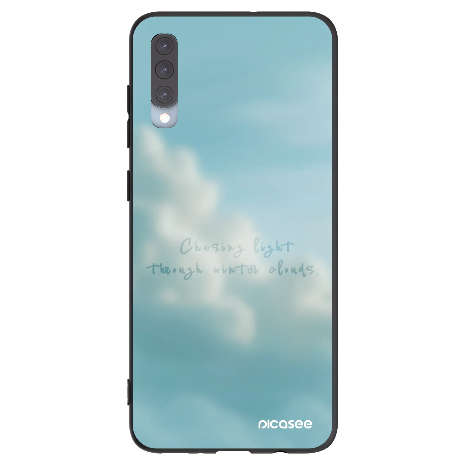 Picasee silikonowe czarne etui na Samsung Galaxy A70 A705F - CHASiNG LIGHT