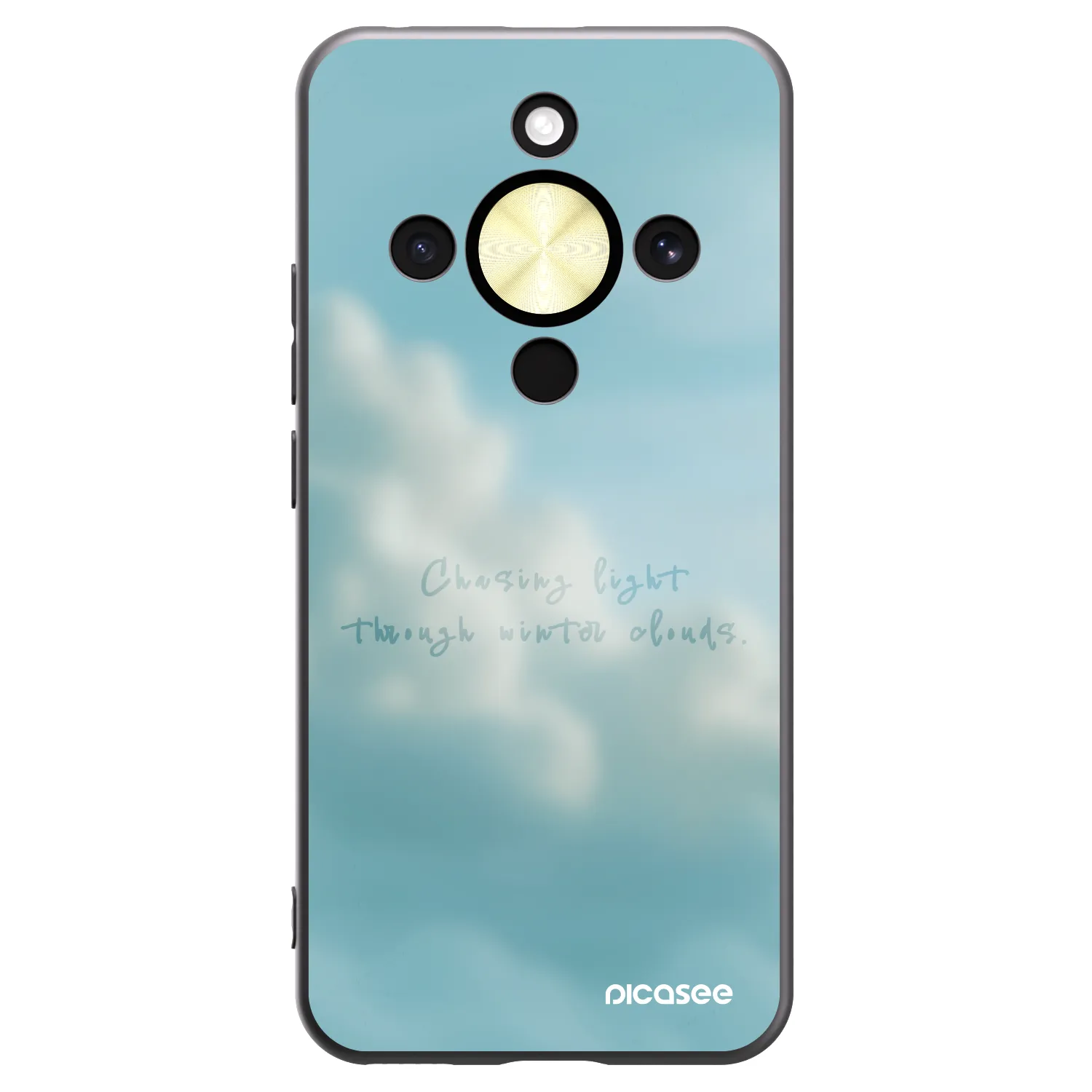 Picasee silikonowe czarne etui na Honor Magic8 Lite 5G - CHASiNG LIGHT