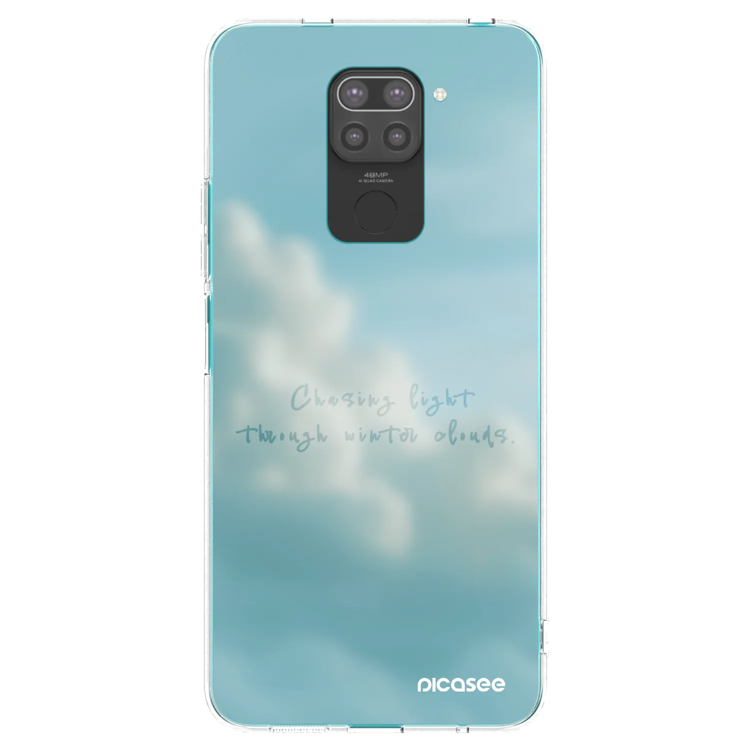 Picasee silikonowe czarne etui na Xiaomi Redmi Note 9 - CHASiNG LIGHT