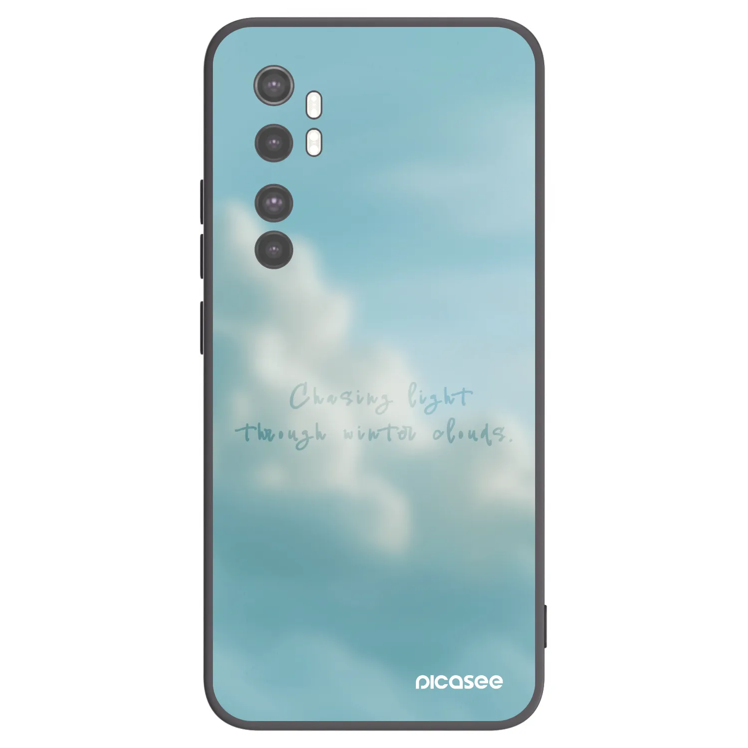 Picasee silikonowe czarne etui na Xiaomi Mi Note 10 Lite - CHASiNG LIGHT