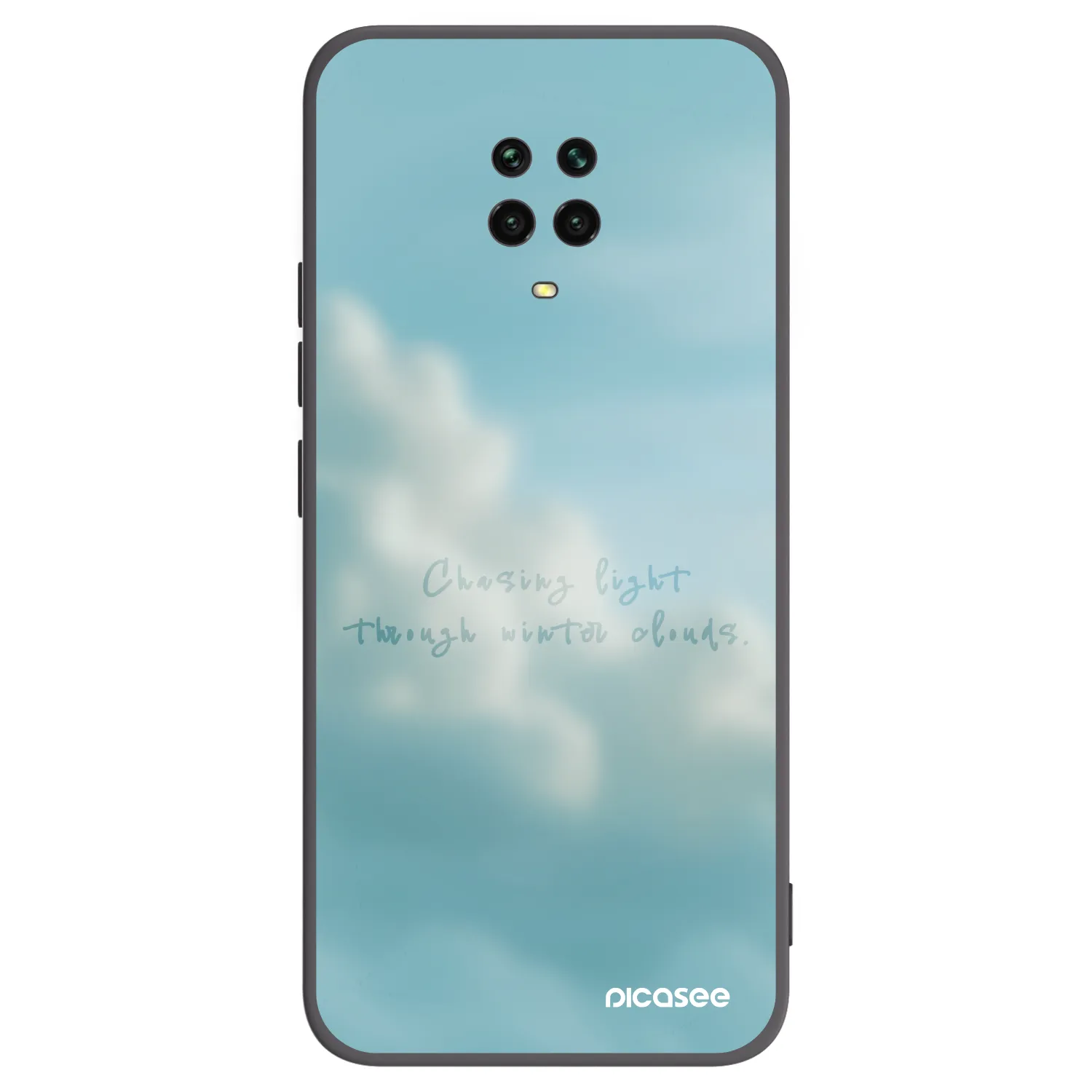 Picasee silikonowe czarne etui na Xiaomi Redmi Note 9S - CHASiNG LIGHT