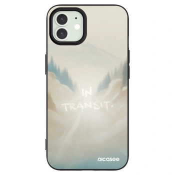 Picasee silikonowe czarne etui na Apple iPhone 12 - IN TRANSIT
