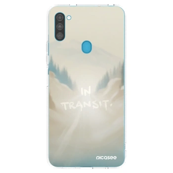 Picasee silikonowe przeźroczyste etui na Samsung Galaxy M11 - IN TRANSIT