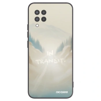 Picasee silikonowe czarne etui na Samsung Galaxy A42 A426B - IN TRANSIT