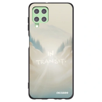Picasee silikonowe czarne etui na Samsung Galaxy A22 A225F 4G - IN TRANSIT