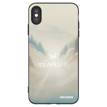 Picasee silikonowe czarne etui na Apple iPhone XS Max - IN TRANSIT