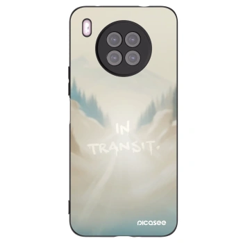 Picasee silikonowe czarne etui na Huawei Nova 8i - IN TRANSIT