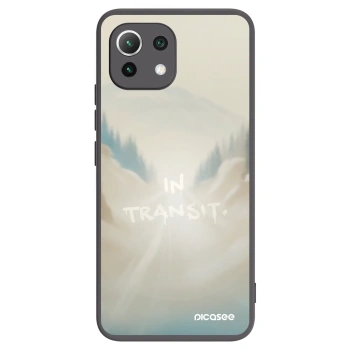 Picasee silikonowe czarne etui na Xiaomi 11 Lite 5G NE - IN TRANSIT