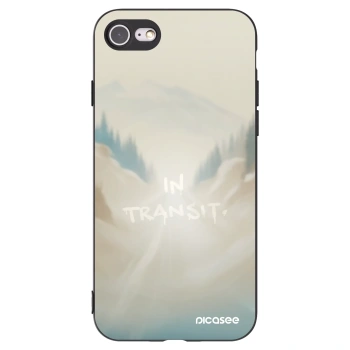 Picasee silikonowe czarne etui na Apple iPhone SE 2022 - IN TRANSIT
