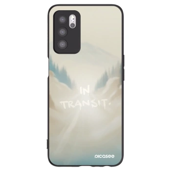 Picasee silikonowe czarne etui na OPPO A16 - IN TRANSIT