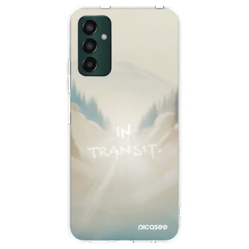 Picasee silikonowe przeźroczyste etui na Samsung Galaxy M13 M135F - IN TRANSIT