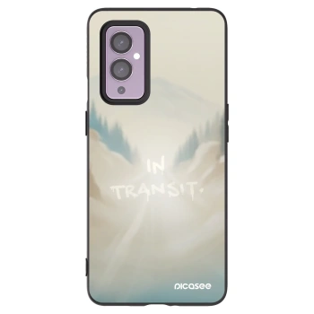 Picasee silikonowe czarne etui na OnePlus 9 - IN TRANSIT