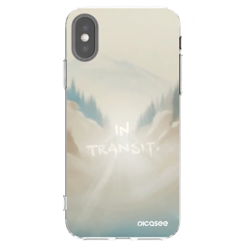 Picasee silikonowe przeźroczyste etui na Apple iPhone X/XS - IN TRANSIT