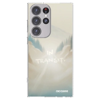 Picasee silikonowe przeźroczyste etui na Samsung Galaxy S23 Ultra 5G - IN TRANSIT