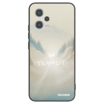 Picasee silikonowe czarne etui na Xiaomi Redmi Note 12 5G - IN TRANSIT