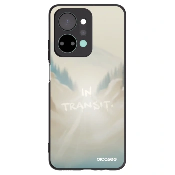 Picasee silikonowe czarne etui na Honor X7a - IN TRANSIT