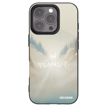 Picasee silikonowe czarne etui na Apple iPhone 16 Pro - IN TRANSIT