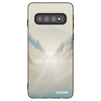 Picasee silikonowe czarne etui na Samsung Galaxy S10 G973 - IN TRANSIT