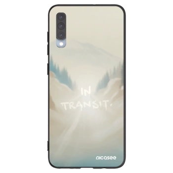 Picasee silikonowe czarne etui na Samsung Galaxy A70 A705F - IN TRANSIT