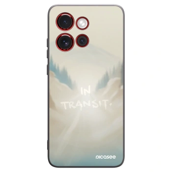 Picasee silikonowe czarne etui na Motorola Edge 60 Neo 5G - IN TRANSIT